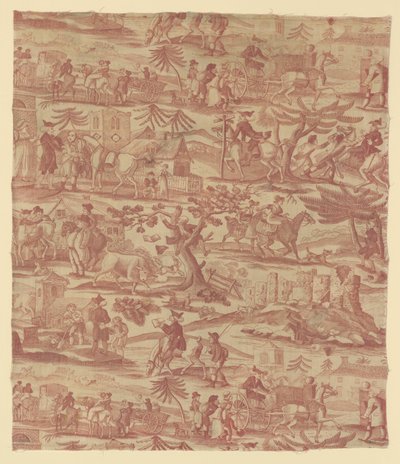 De reizen van dokter Syntax (meubelstof) door Thomas Rowlandson