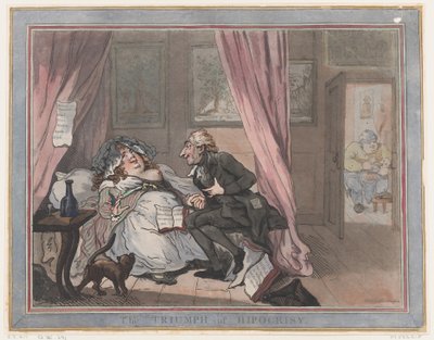 De triomf van hypocrisie door Thomas Rowlandson