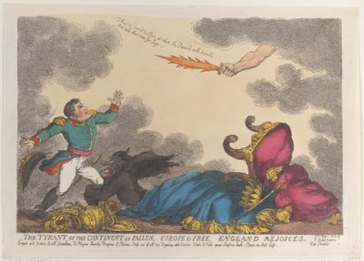 De Tirannie van het Continent is Gevallen, Europa is Vrij, Engeland Verheugt Zich door Thomas Rowlandson