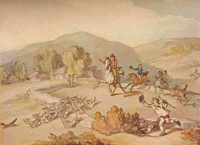De Dorpsjacht, ca. 1800, 1922 door Thomas Rowlandson