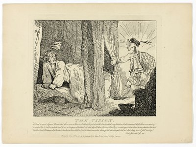 Het visioen, uit Boswells Tour of the Hebrides door Thomas Rowlandson