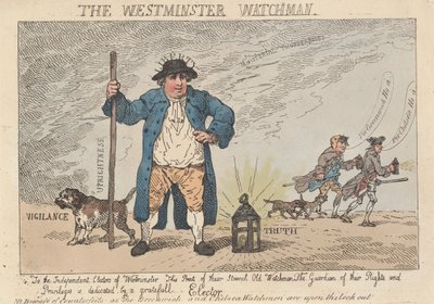 The Westminster Watchman door Thomas Rowlandson