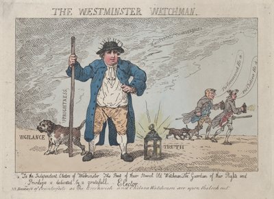 De Westminster Wachter door Thomas Rowlandson