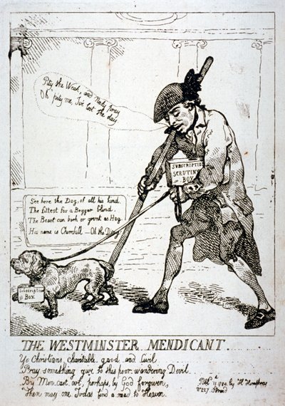 De Bedelaar van Westminster door Thomas Rowlandson