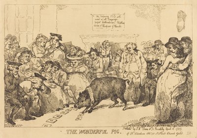 Het wonderbaarlijke varken door Thomas Rowlandson