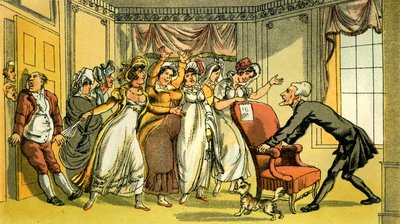 De advertentie voor een vrouw door Thomas Rowlandson