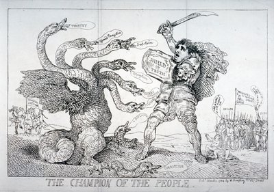 De kampioen van het volk, 1784 door Thomas Rowlandson
