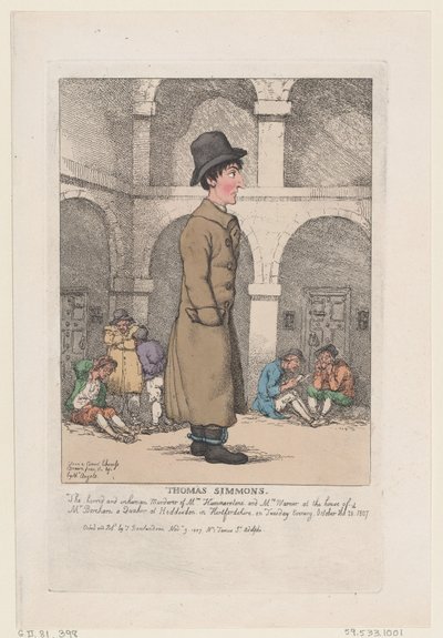 Thomas Simmons, 9 november 1807 door Thomas Rowlandson