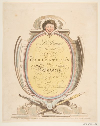 Titelpagina: Le Brun Travested, of Karikaturen van de Passies door Thomas Rowlandson
