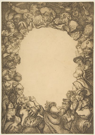 Titelpagina, The Caricature Magazine, or Mirror of Mirth door Thomas Rowlandson
