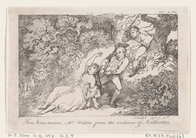 Tom Jones Redt Mevrouw Waters van het Geweld van Northerton, uit De Geschiedenis van Tom Jones, 1792 door Thomas Rowlandson