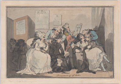 Transplanteren van tanden, 1787 door Thomas Rowlandson