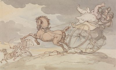 Twee Gigs in Problemen door Thomas Rowlandson