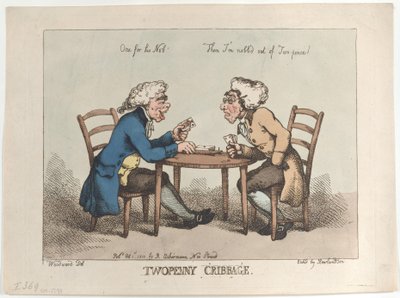 Twopenny Cribbage, [1 oktober 1799], heruitgegeven 1810 door Thomas Rowlandson