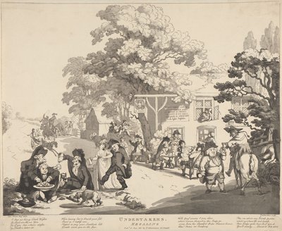 Verhalen van begrafenisondernemers door Thomas Rowlandson