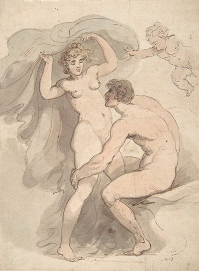 Venus, Anchises en Cupido, 1780-1827 door Thomas Rowlandson