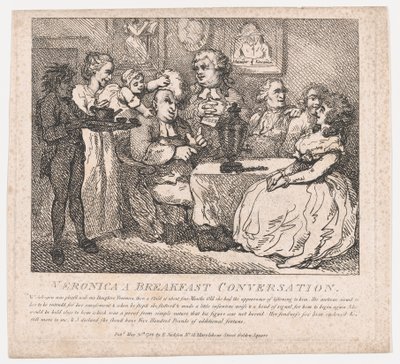 Veronica, een Ontbijtgesprek Pittoreske Schoonheden van Boswell, Deel de Eerste, 30 mei 1786 door Thomas Rowlandson