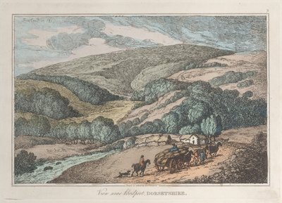 Uitzicht nabij Bridport, Dorsetshire door Thomas Rowlandson