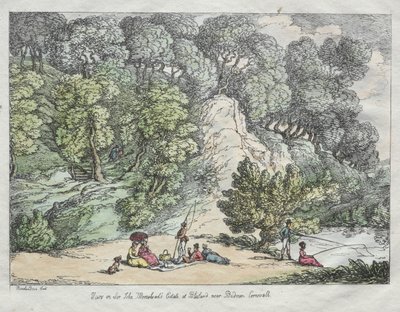 Uitzicht op het landgoed van Sir John Moreshead in Blisland bij Bodmin, Cornwall, 1805 door Thomas Rowlandson