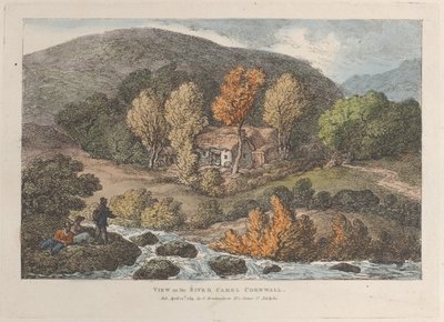 Uitzicht op de rivier de Camel, Cornwall, uit Zichten in Cornwall, 12 april 1812 door Thomas Rowlandson