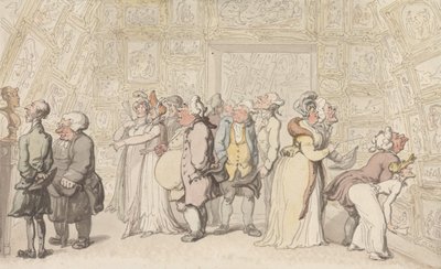 Tentoonstelling in de Royal Academy door Thomas Rowlandson