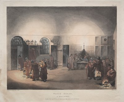 Wachthuis, St. Mary Le Boue door Thomas Rowlandson