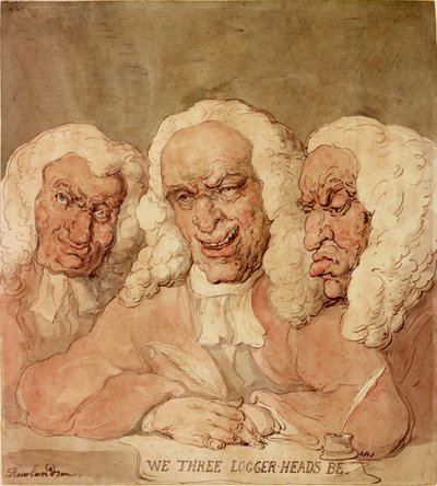 Wij drie domkoppen zijn, circa 1805 door Thomas Rowlandson
