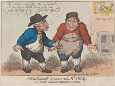 Woensdag 8 Maart 1809, Een Scène uit de Tragedie van Cato door Thomas Rowlandson