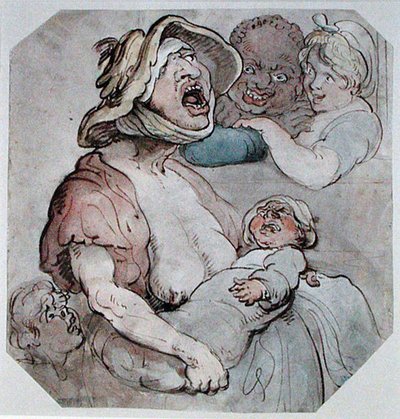 Onderbroken voedster door Thomas Rowlandson