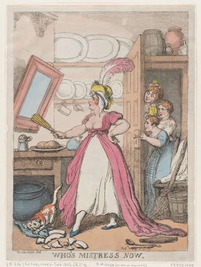 Wie is nu de meesteres door Thomas Rowlandson