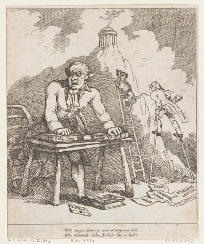Met Woede Schuimend..., uit Welwillende Epistel, 1790 door Thomas Rowlandson