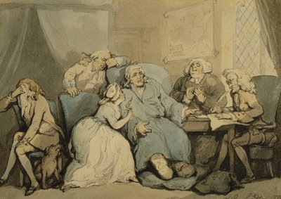 Het Testament Schrijven, 1786 door Thomas Rowlandson