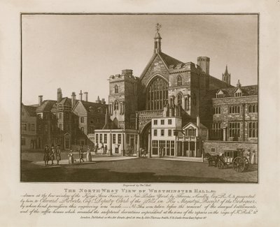 Het noordwestelijke uitzicht van Westminster Hall door Thomas Sandby