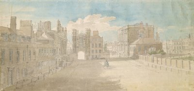 Whitehall, Holbein Gate en Banqueting House aan de rechterkant door Thomas Sandby