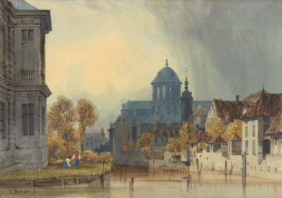 Gezicht op de Onze-Lieve-Vrouwekerk van Hanswijk, Mechelen, België door Thomas Shotter Boys