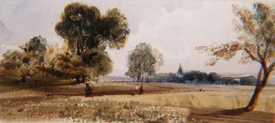 Figuren op een pad door een korenveld door Thomas Shotter Boys