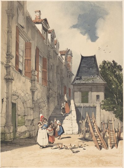 De abdij St. Amand, Rouen door Thomas Shotter Boys