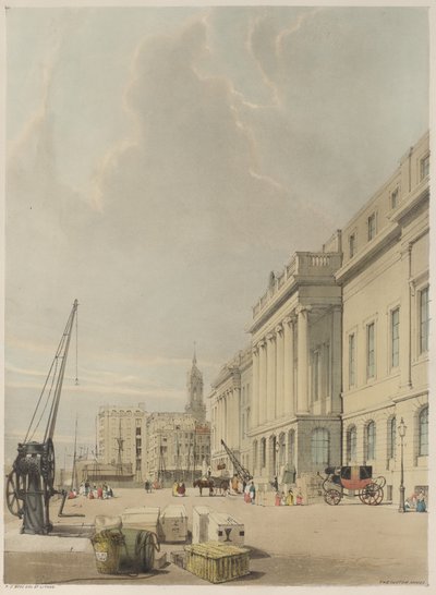 Londen zoals het is: Deur, Het Douanehuis door Thomas Shotter Boys