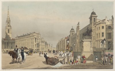Londen Zoals Het Is: Ingang naar de Strand, vanaf Charing Cross door Thomas Shotter Boys