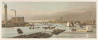 Londen Zoals Het Is: Westminster, vanaf Waterloo Bridge, 1842 door Thomas Shotter Boys