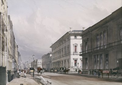 Pall Mall: Clubhuizen, 1842 door Thomas Shotter Boys