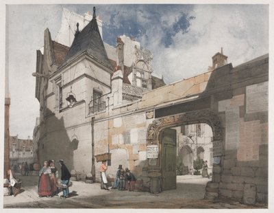 Pittoreske Architectuur in Parijs, Gent, Antwerpen, Rouen: Hôtel de Cluny, Parijs door Thomas Shotter Boys