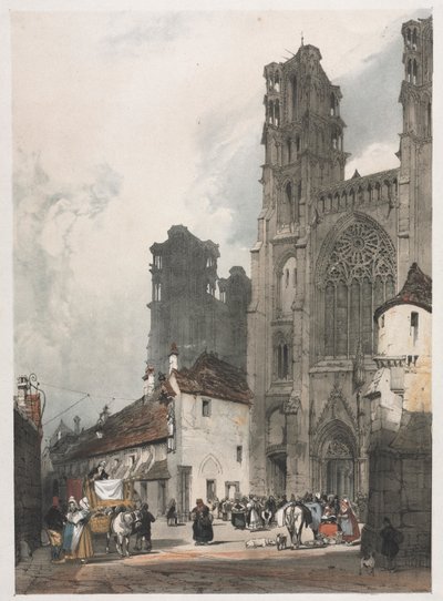 Pittoreske Architectuur in Parijs, Gent, Antwerpen, Rouen: Laon, Frankrijk door Thomas Shotter Boys