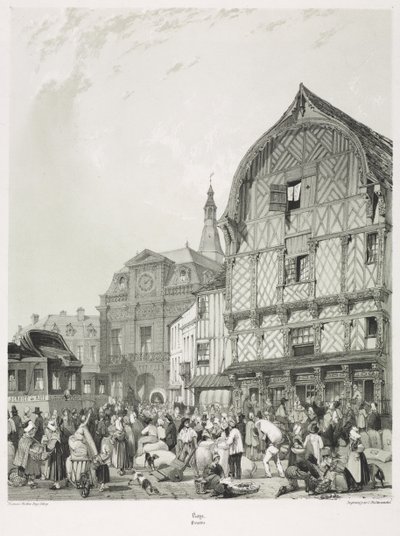 Schilderachtige en Romantische Reizen in Oud Frankrijk, Picardië Vol. 2, 1840 door Thomas Shotter Boys