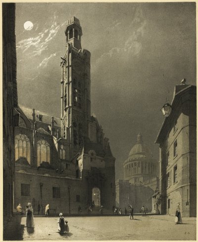 St. Etienne du Mont en het Pantheon, Parijs door Thomas Shotter Boys