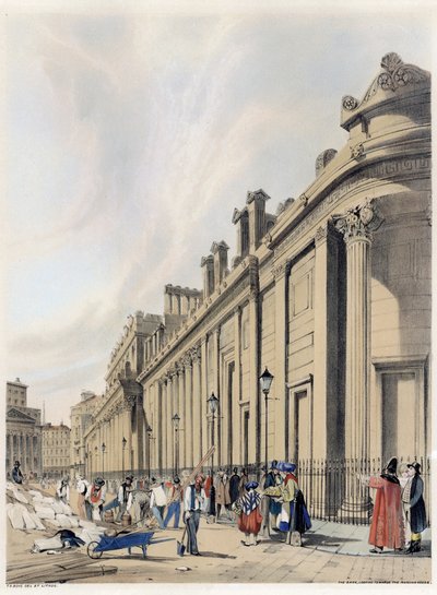 De bank kijkend naar het Mansion House door Thomas Shotter Boys
