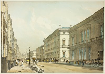 De Clubhuizen en Pall Mall, plaat dertien uit Originele Zichten van Londen zoals het is door Thomas Shotter Boys