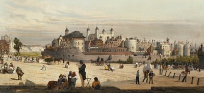 De toren en de munt, vanaf Great Tower Hill, uit 