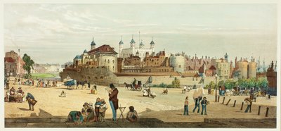 De Toren en Munt vanaf Great Tower Hill, plaat twee uit Originele Uitzichten van Londen zoals het Is door Thomas Shotter Boys