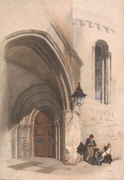 Titelpagina van een set lithografieën van Londen door Thomas Shotter Boys